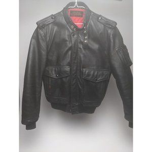 Vintage 1970s Hondaline Black Goatskin Leather Racing Motorcycle Jacket Size 40